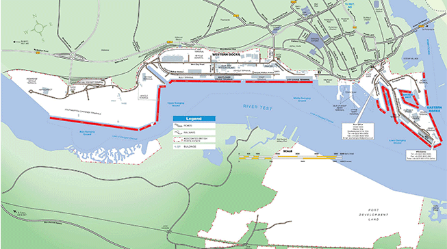 Map of Southampton Docks